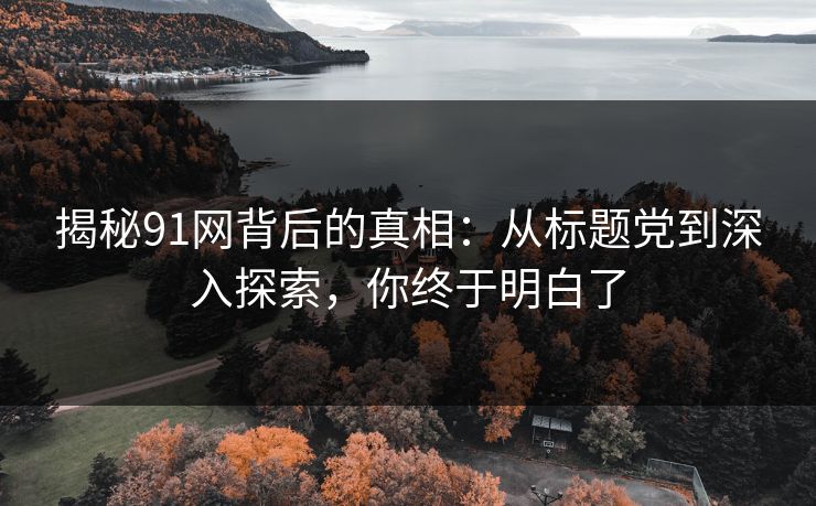揭秘91网背后的真相：从标题党到深入探索，你终于明白了